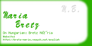 maria bretz business card